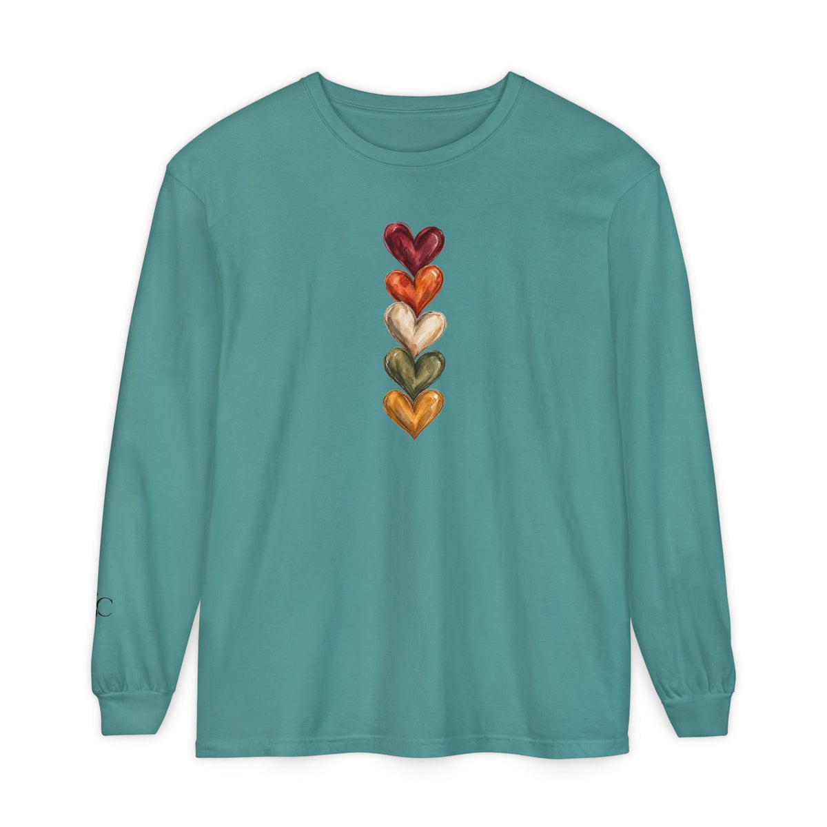 Hearts of Autumn Long Sleeve T-Shirt