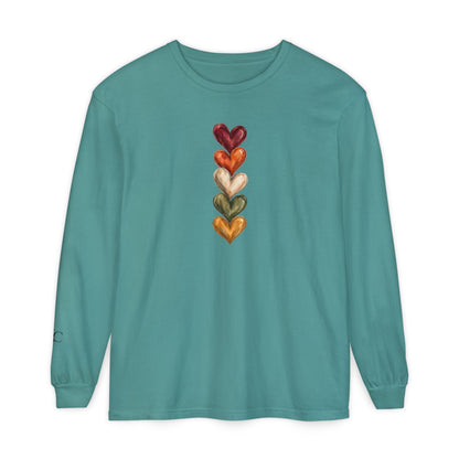 Hearts of Autumn Long Sleeve T-Shirt