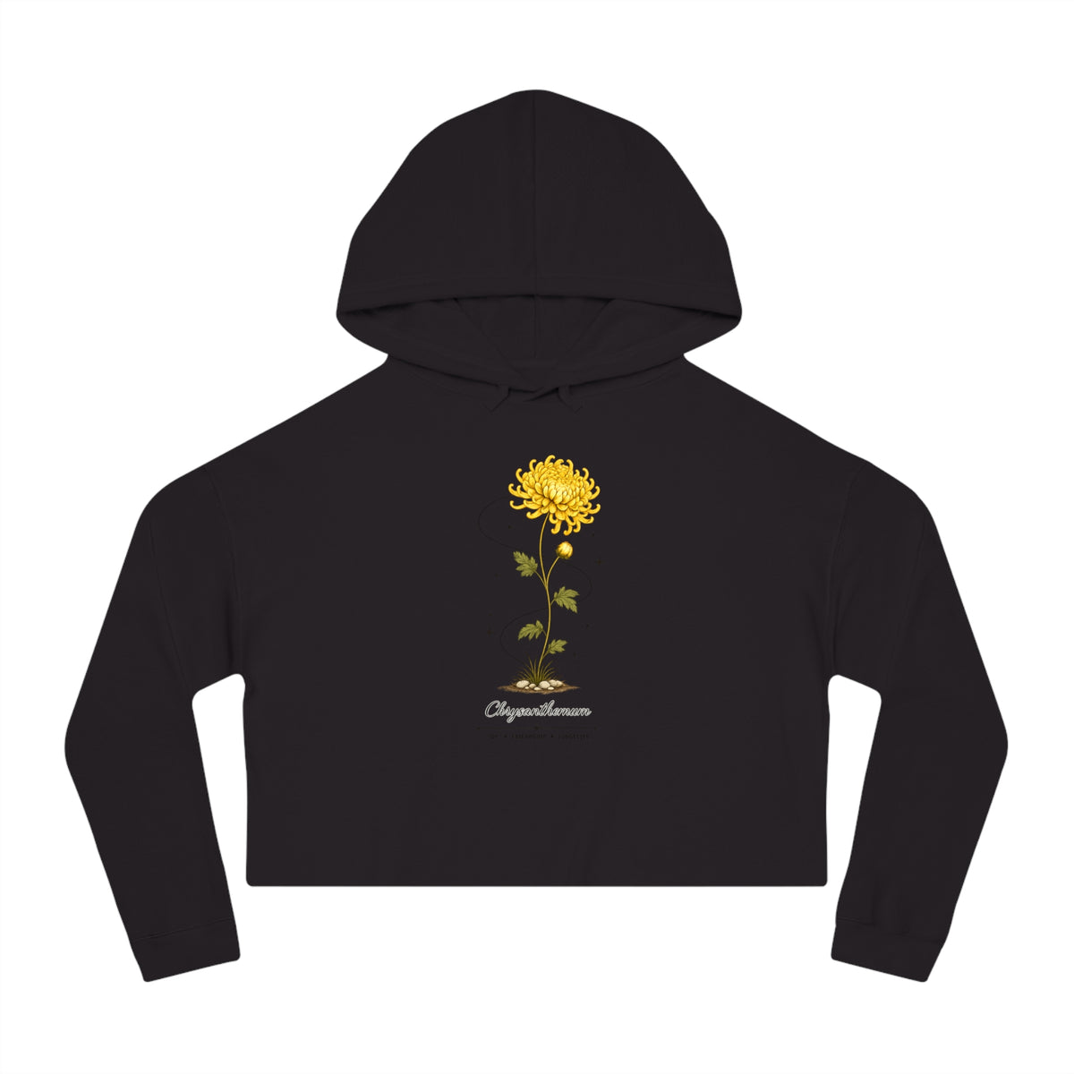 Chrysanthemum Cropped Hooded Sweatshirt