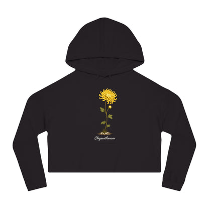 Chrysanthemum Cropped Hooded Sweatshirt