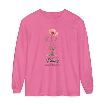 August Birth Flower Long Sleeve T-Shirt