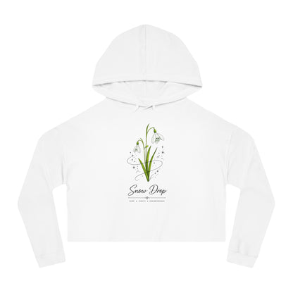 Snow Drop Cropped Hooded Sweatshirt