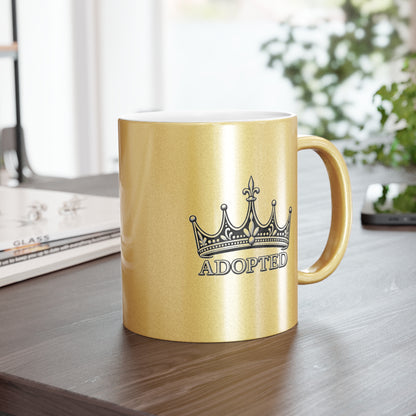 Adopted Crown Metallic Mug (Silver\Gold)