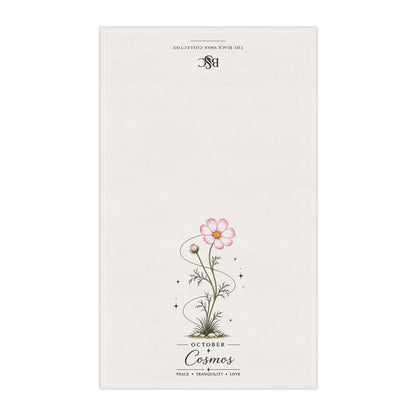 October Birth Flower Tea Towel
