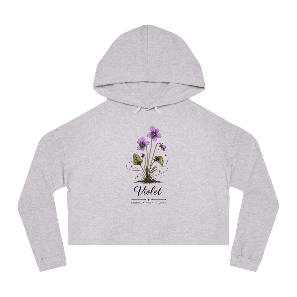Violet Cropped Hooded Sweatshirt