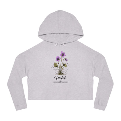 Violet Cropped Hooded Sweatshirt