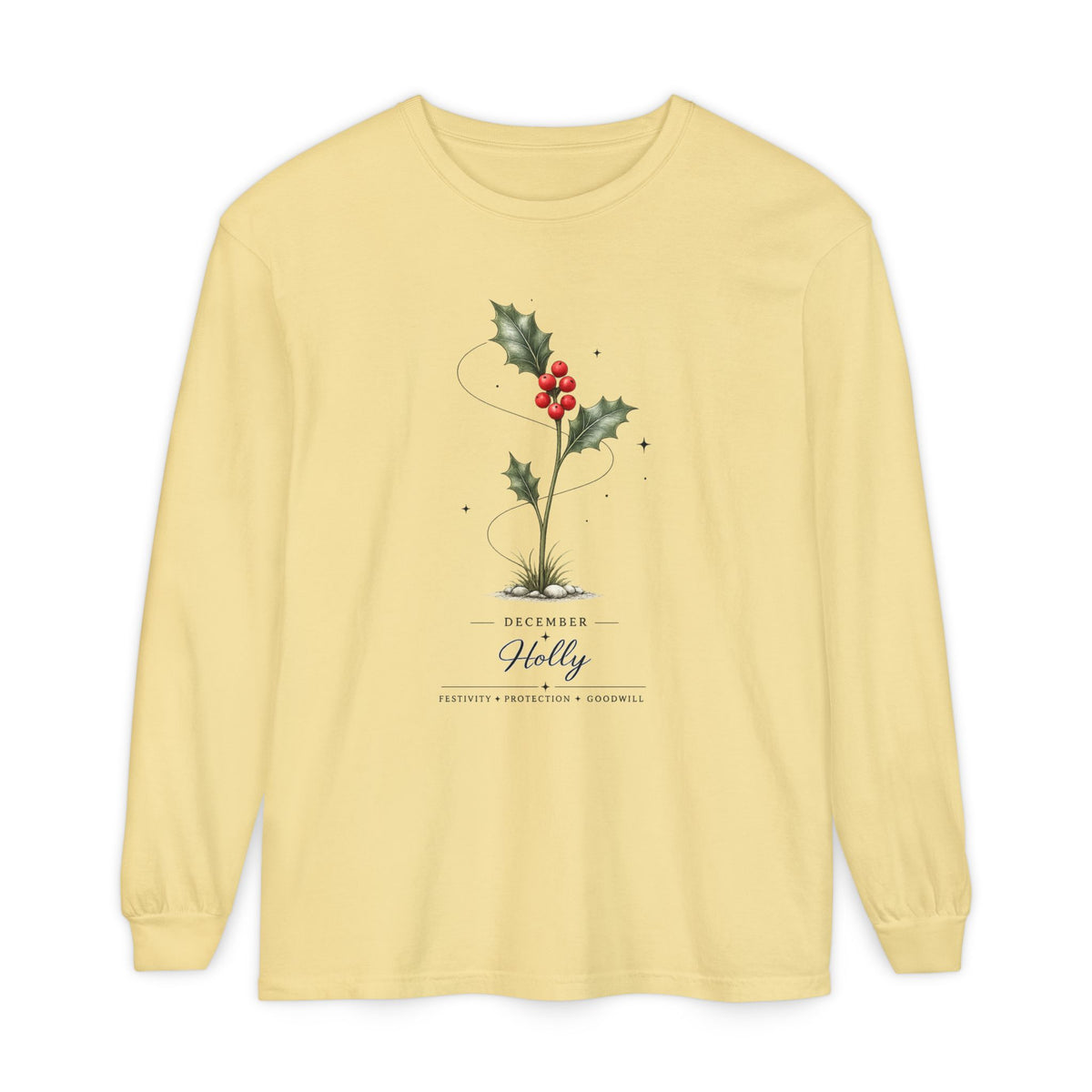 December Birth Flower Long Sleeve T-Shirt
