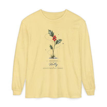 December Birth Flower Long Sleeve T-Shirt