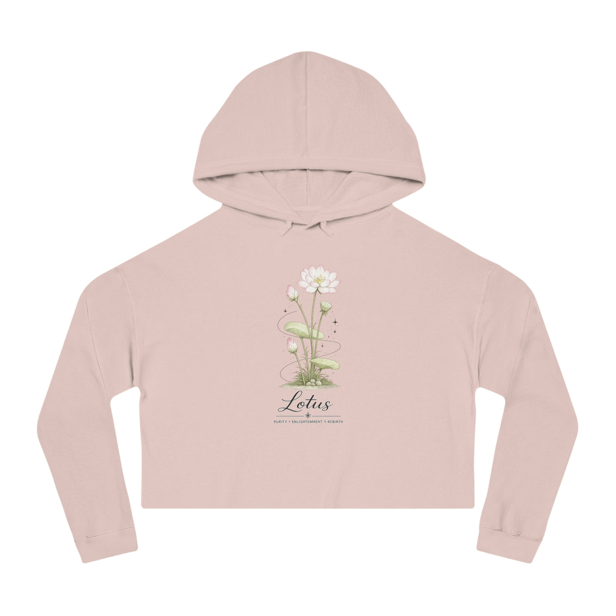 Lotus Cropped Hooded Sweatshirt
