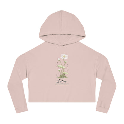 Lotus Cropped Hooded Sweatshirt
