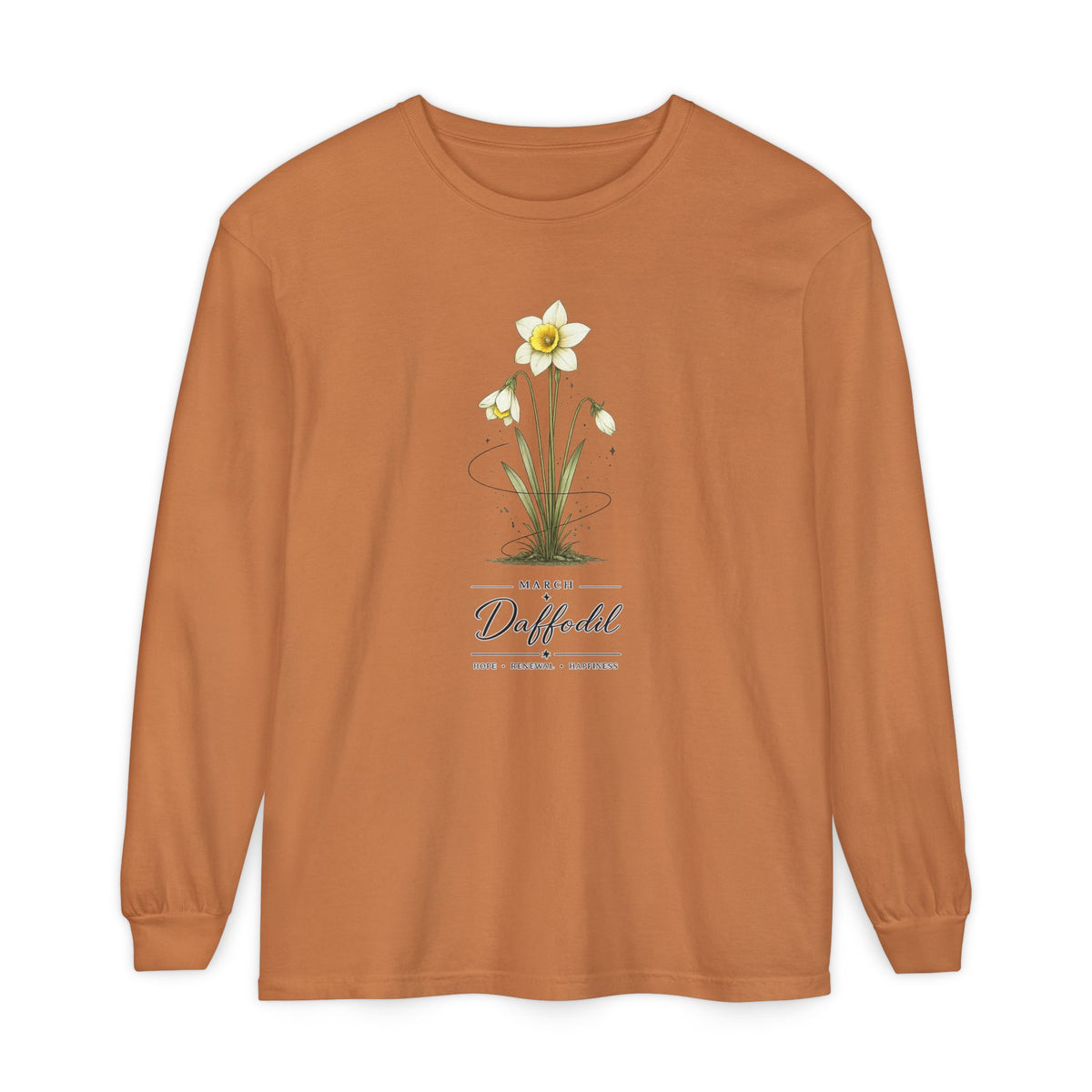 March Birth Flower Long Sleeve T-Shirt