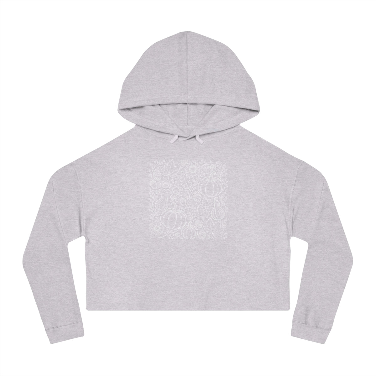 Autumn Whimsy Cropped Hooded Sweatshirt