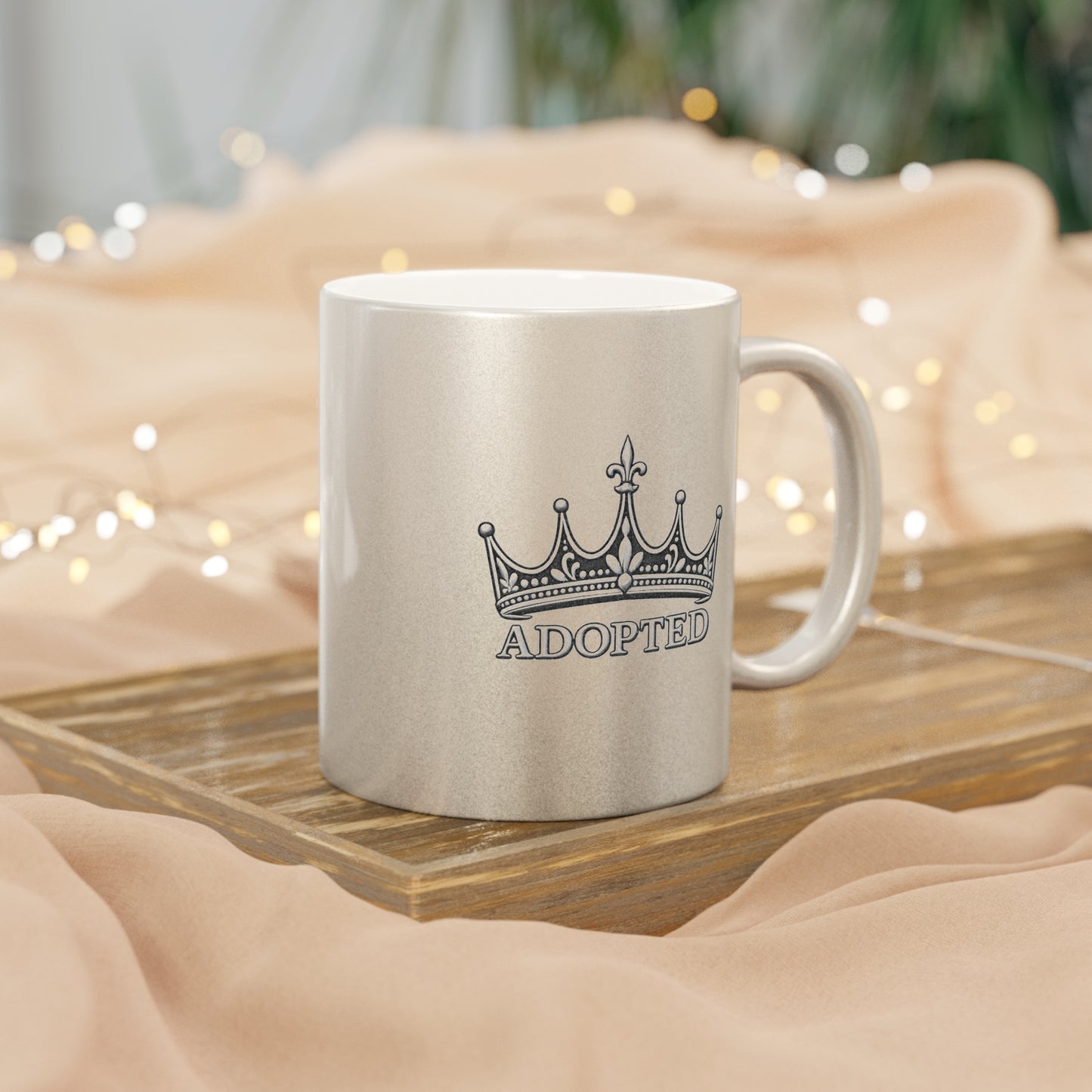 Adopted Crown Metallic Mug (Silver\Gold)