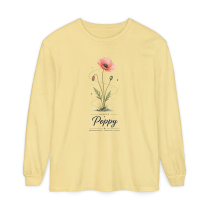 August Birth Flower Long Sleeve T-Shirt