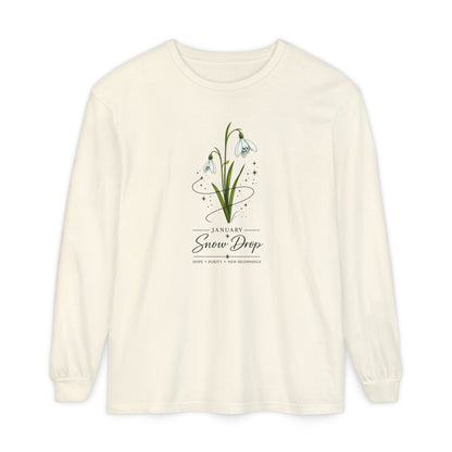 January Birth Flower Long Sleeve T-Shirt
