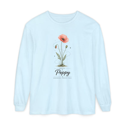 August Birth Flower Long Sleeve T-Shirt