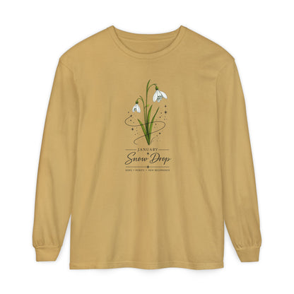 January Birth Flower Long Sleeve T-Shirt