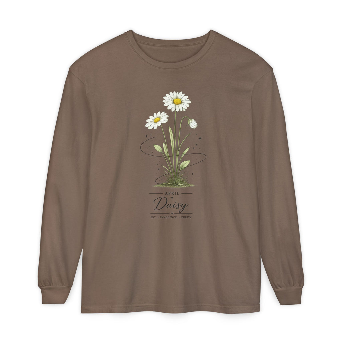April Birth Flower Long Sleeve T-Shirt