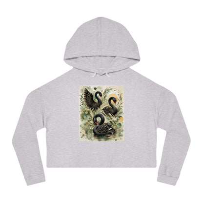 Emerald Grace Cropped Hooded Sweatshirt