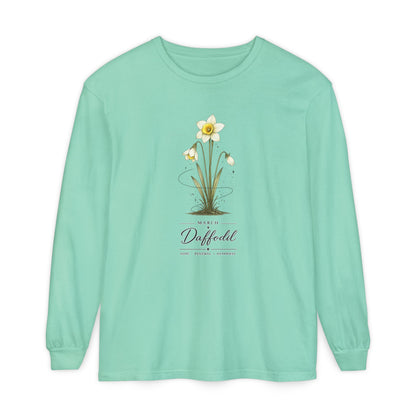 March Birth Flower Long Sleeve T-Shirt