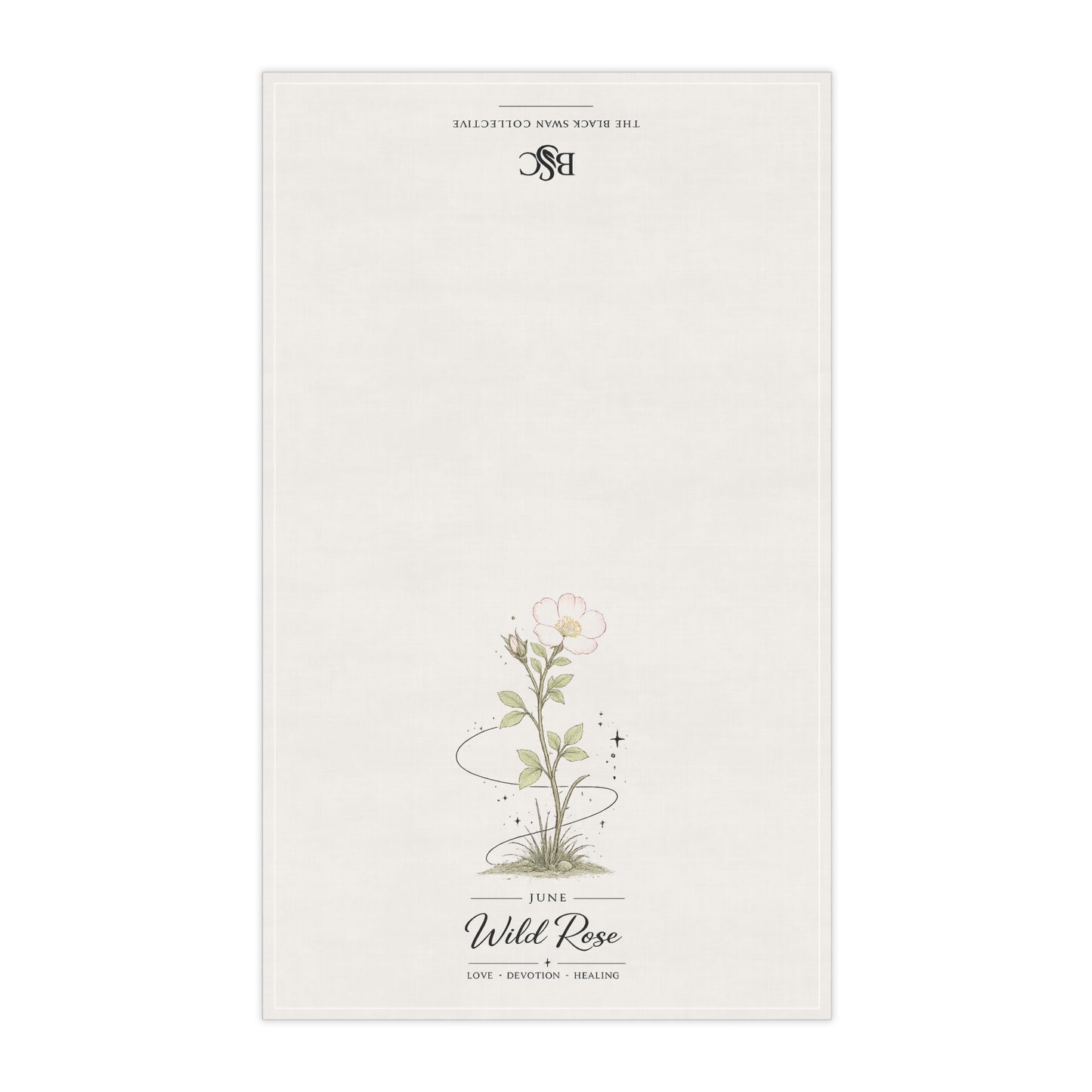June Birth Flower Tea Towel