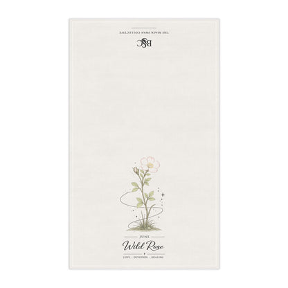 June Birth Flower Tea Towel