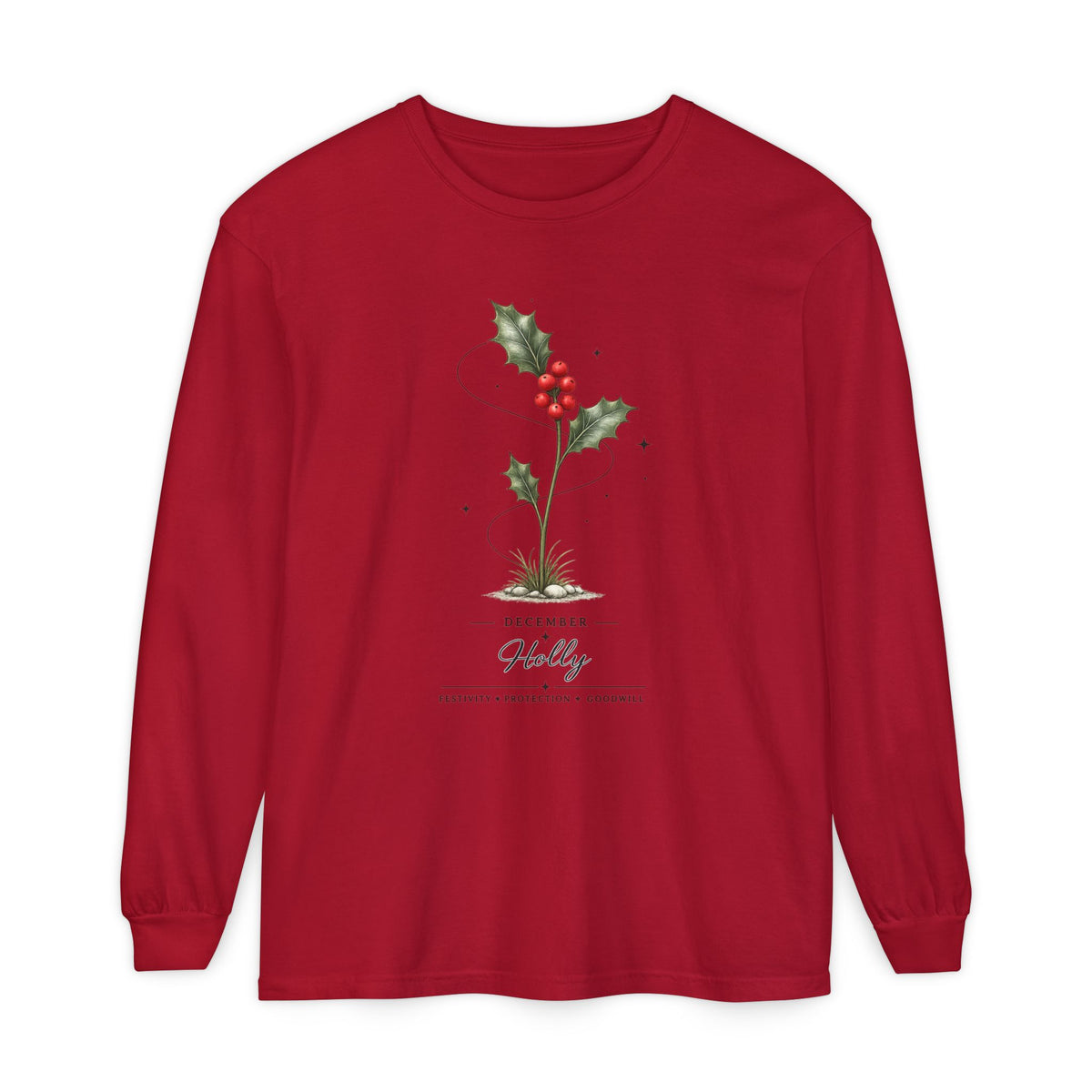December Birth Flower Long Sleeve T-Shirt