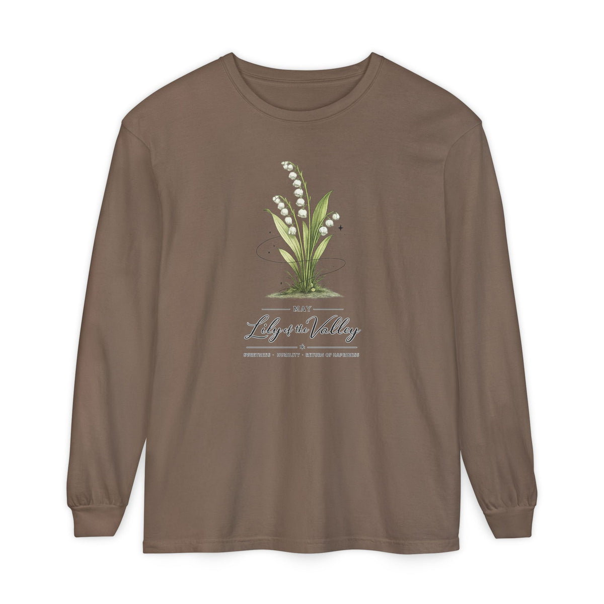 May Birth Flower Long Sleeve T-Shirt