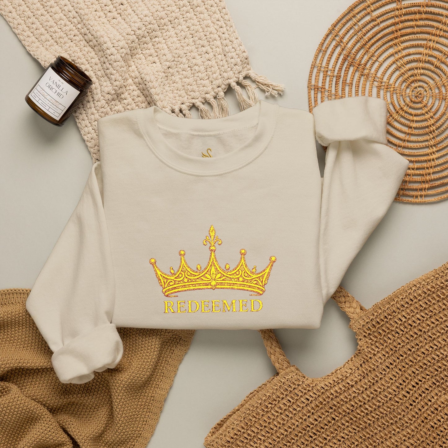 Redeemed Crown Embroidered Sweatshirt