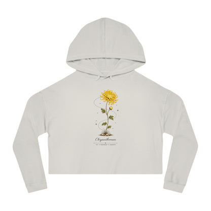 Chrysanthemum Cropped Hooded Sweatshirt