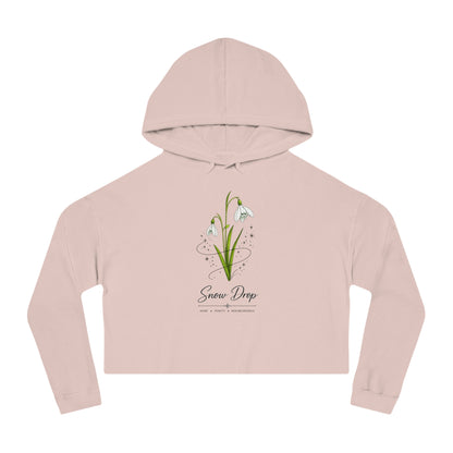Snow Drop Cropped Hooded Sweatshirt