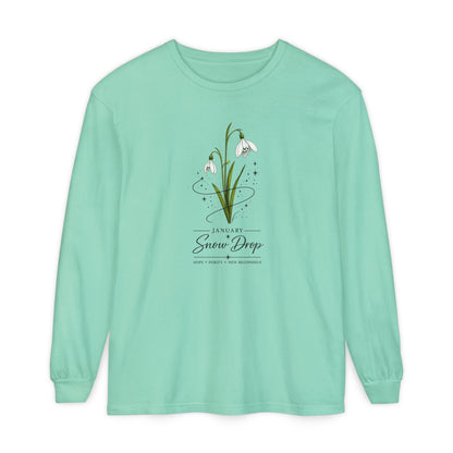 January Birth Flower Long Sleeve T-Shirt