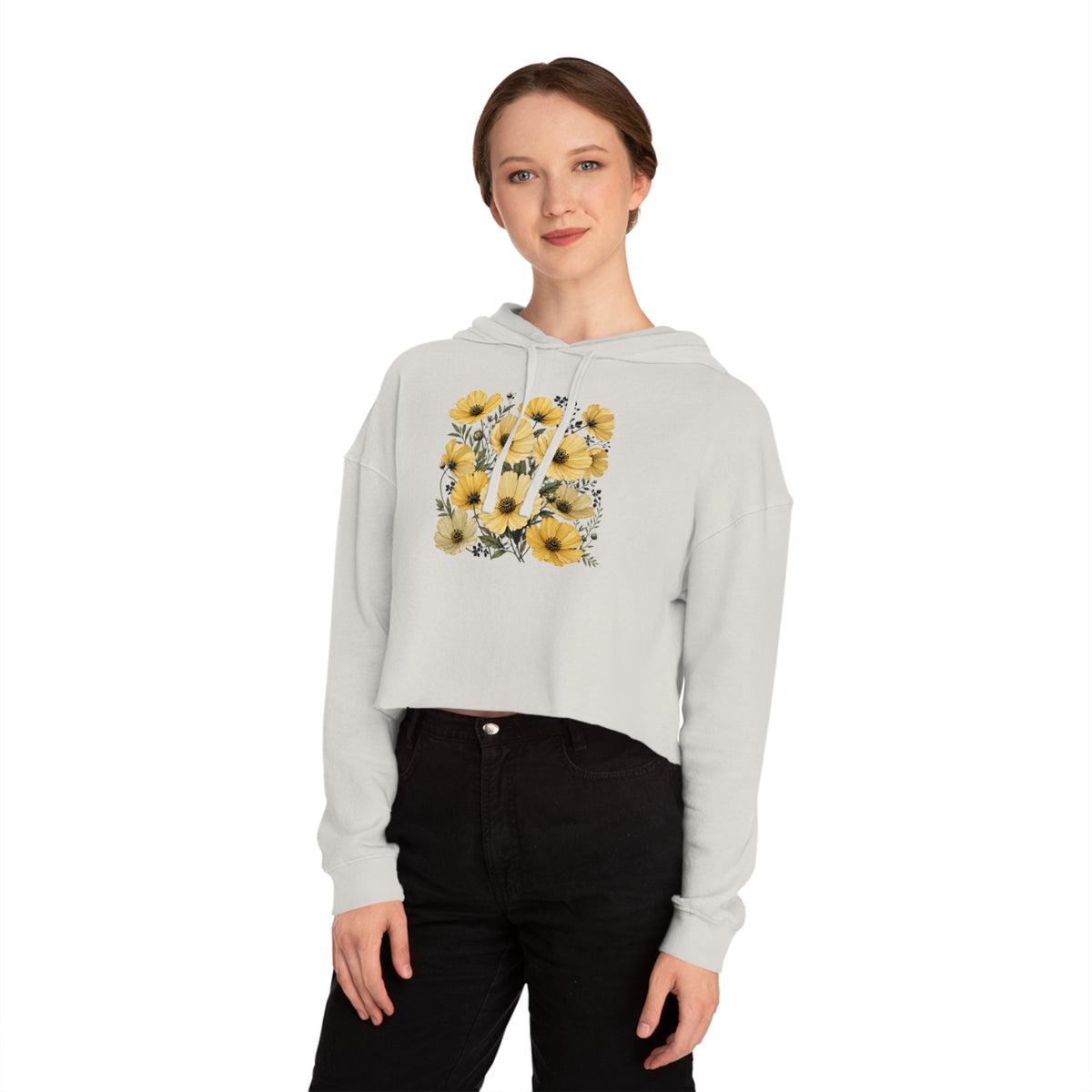 Golden Meadow Cropped Hooded Sweatshirt