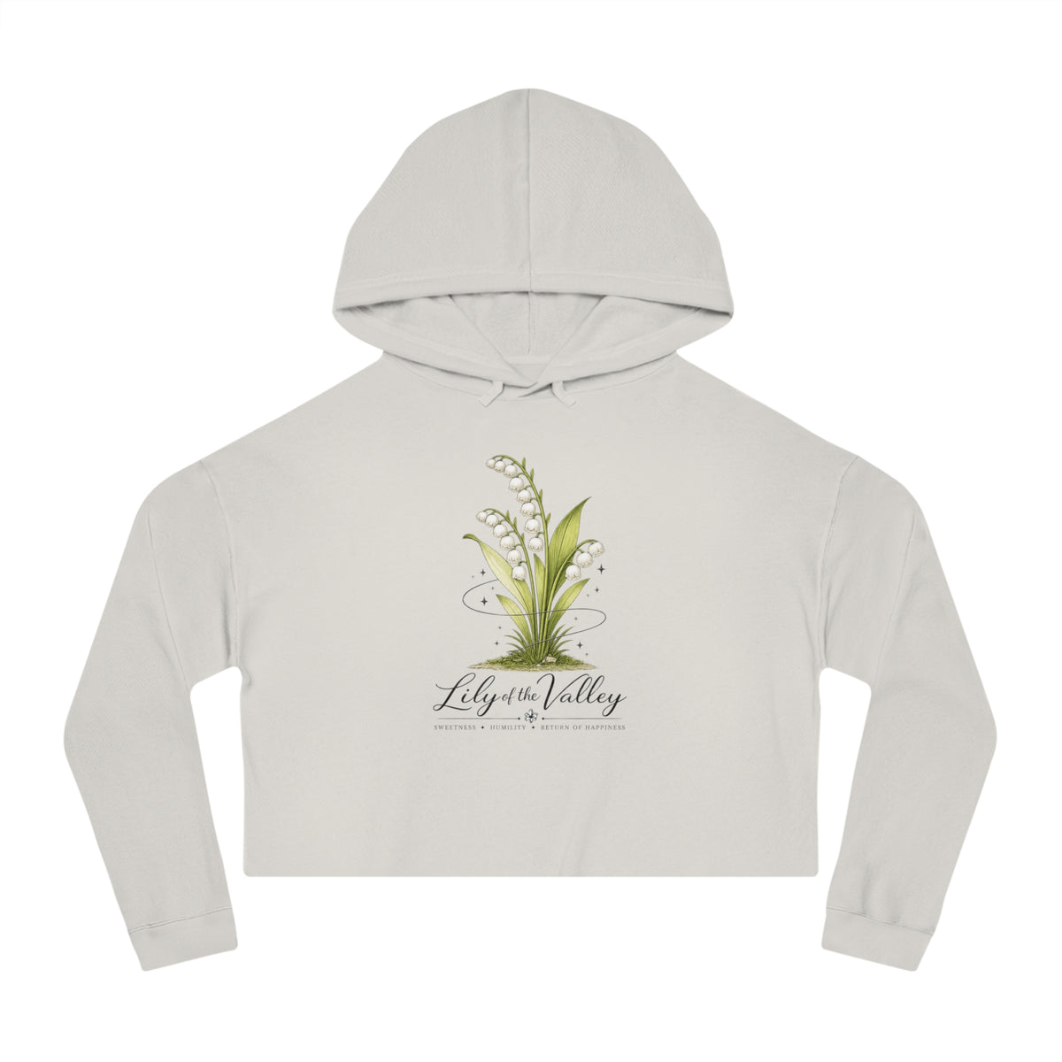 Lily of the Valley Cropped Hooded Sweatshirt