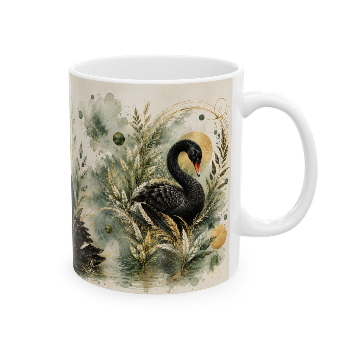 Emerald Grace Ceramic Mug, (11oz, 15oz)