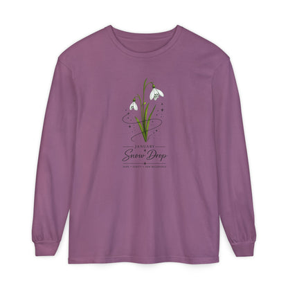 January Birth Flower Long Sleeve T-Shirt