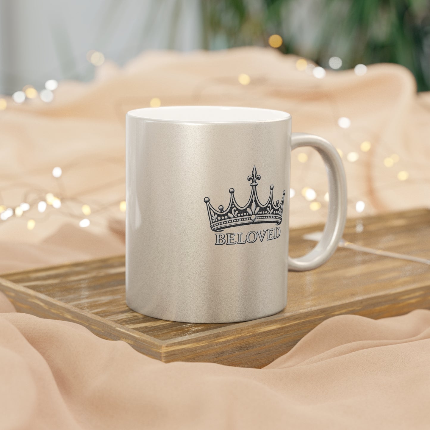 Beloved Crown Metallic Mug (Silver\Gold)