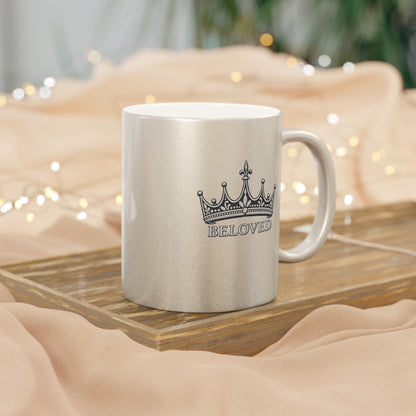 Beloved Crown Metallic Mug (Silver\Gold)