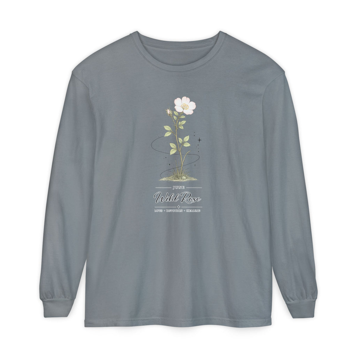 June Birth Flower Long Sleeve T-Shirt
