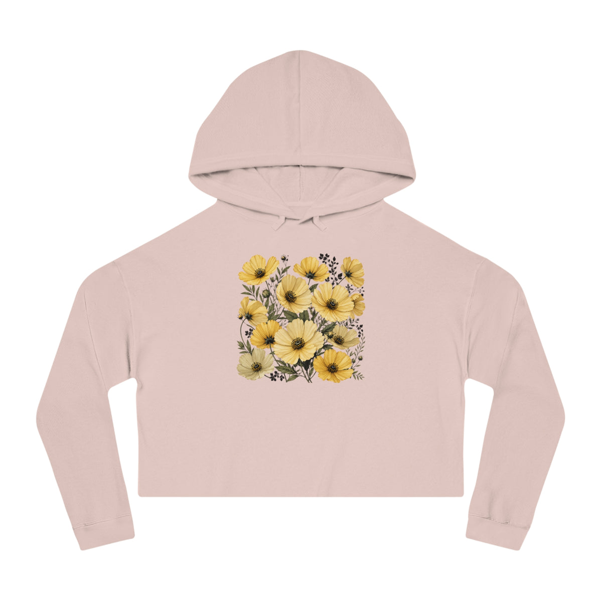 Golden Meadow Cropped Hooded Sweatshirt