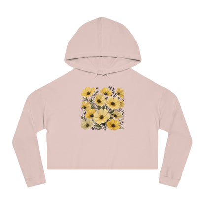 Golden Meadow Cropped Hooded Sweatshirt