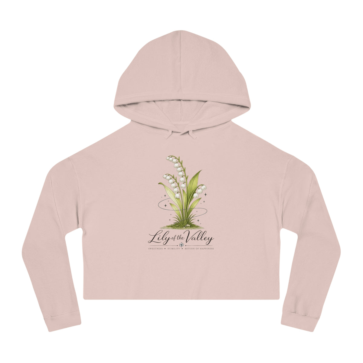 Lily of the Valley Cropped Hooded Sweatshirt