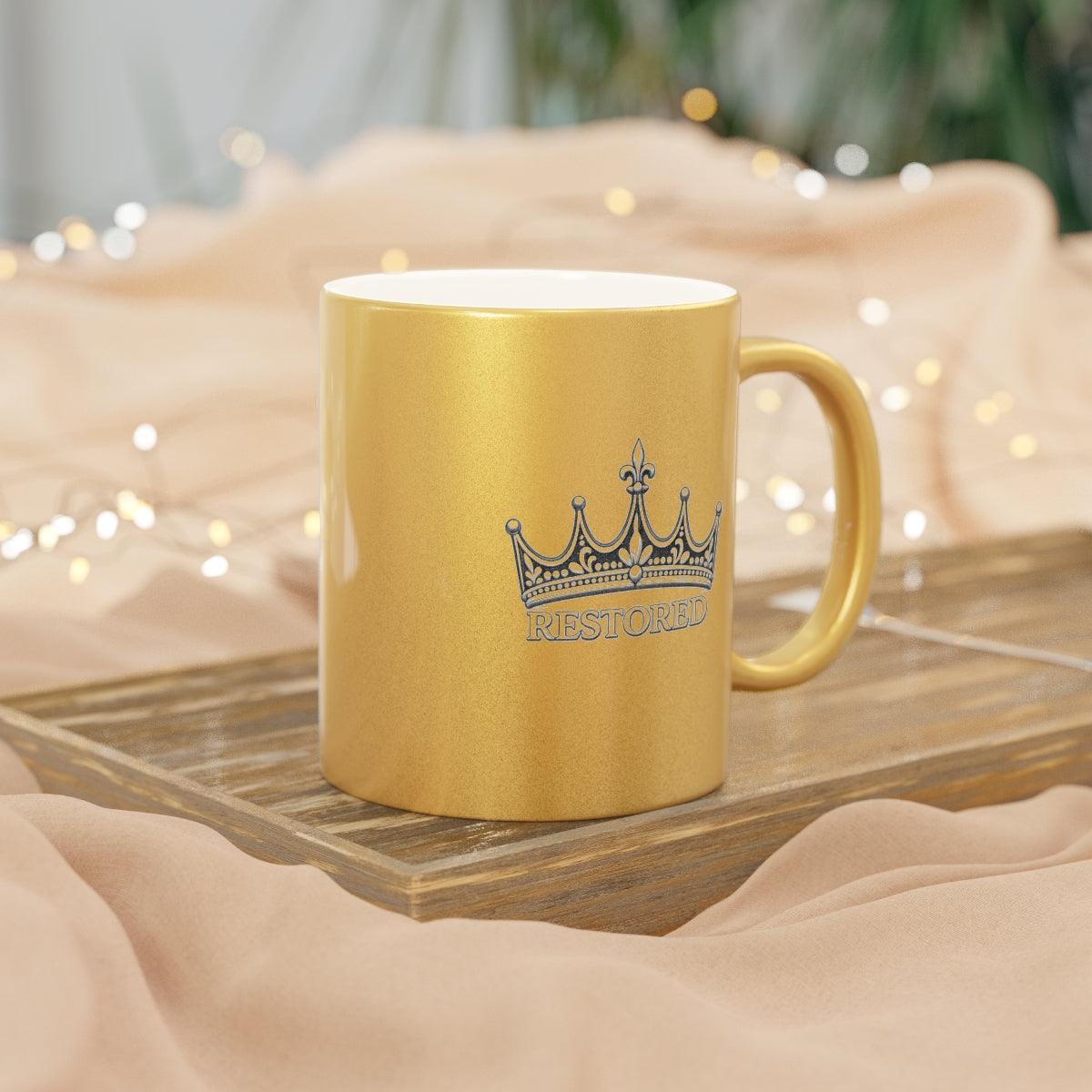 Crown Metallic Mug (Silver\Gold)
